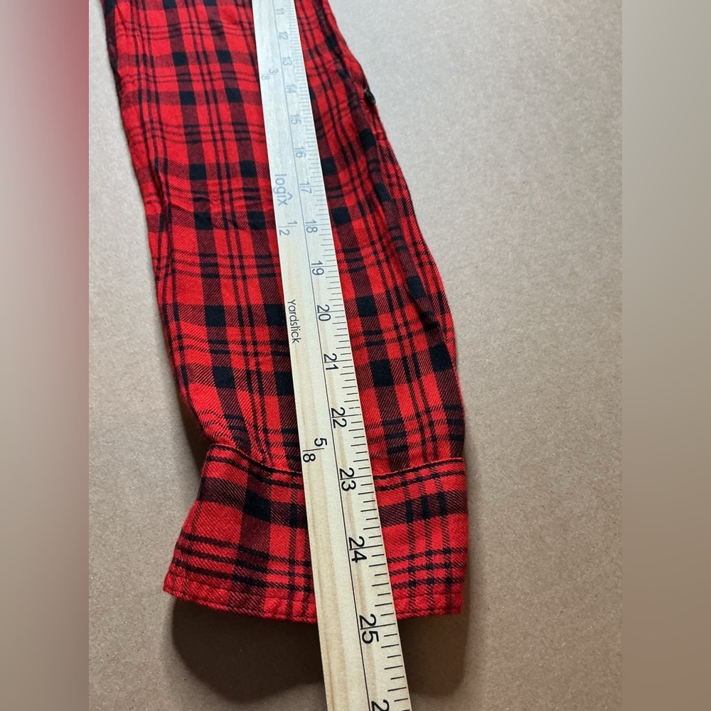 Express Red Checkered Long Sleeve Dress size S - Picture 11 of 12